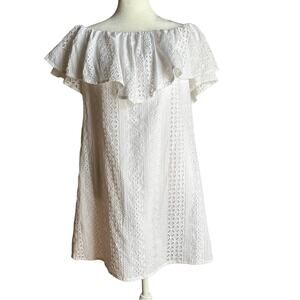 Amanda Uprichard Off Shoulder White Eyelet MiniDress - Sz. S